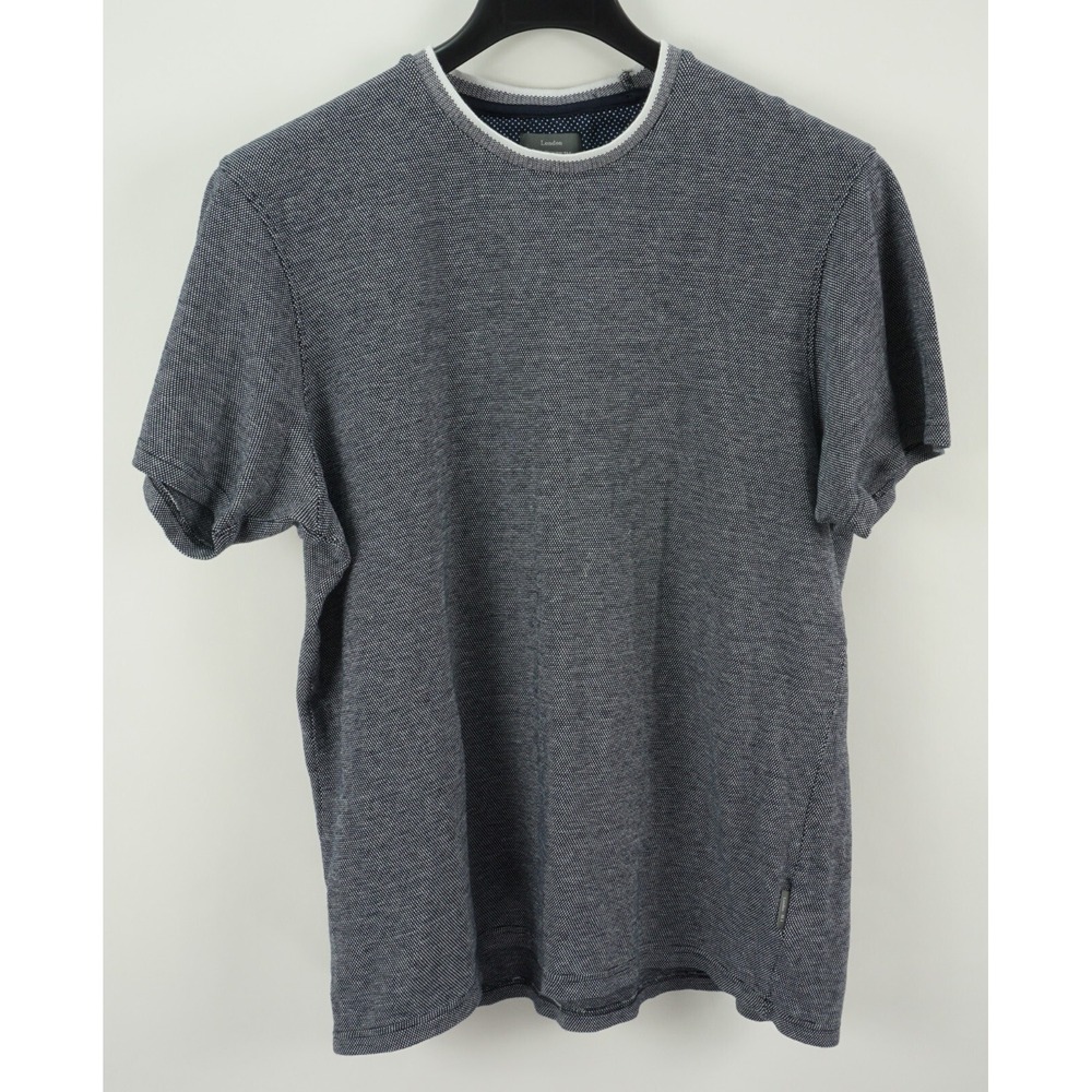 Peter Werth Northwold Men's‎ XL Short Sleeve Knit Navy Blue Cotton Crew T-Shirt
